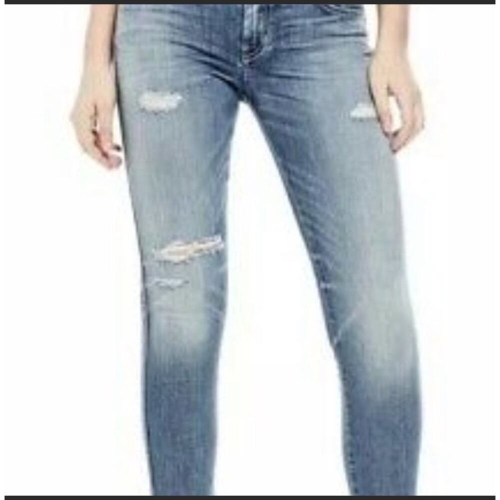 Guess Women Sarah Fit Mid Rise Distressed Ankle Skinny Jeans Size 29